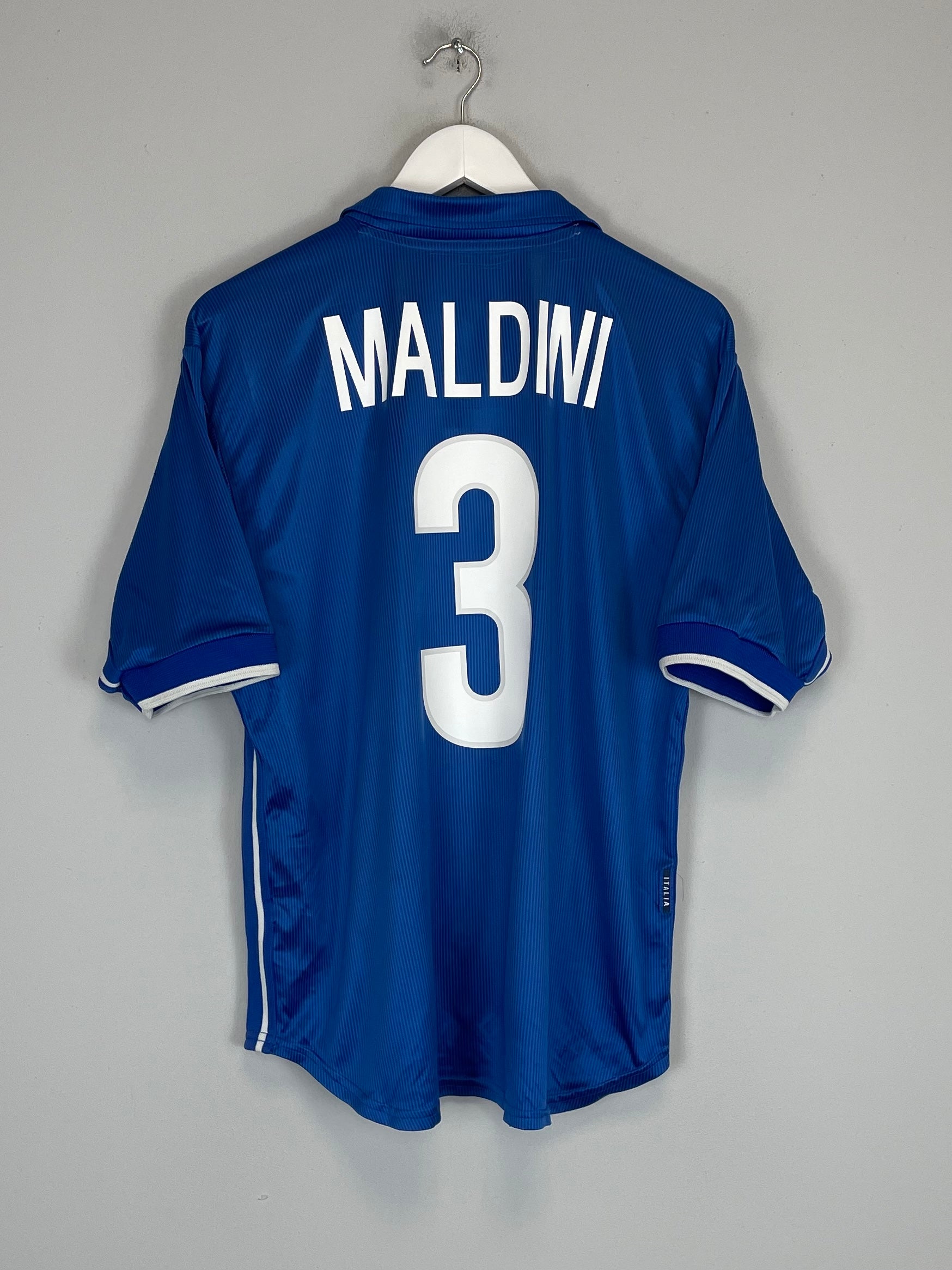 1997/98 ITALY MALDINI #3 HOME SHIRT (L) NIKE