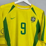 2002/04 BRAZIL RONALDO #9 HOME SHIRT (L) NIKE