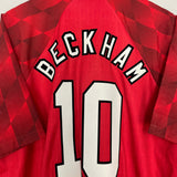 1996/98 MANCHESTER UNITED BECKHAM #10 HOME SHIRT (XXL) UMBRO