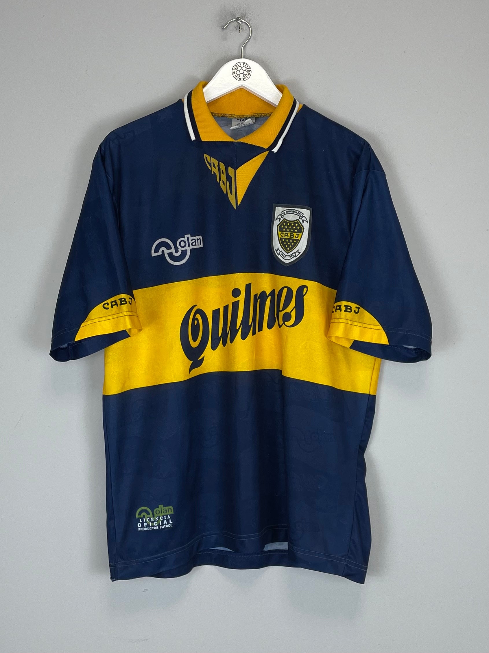 1995/96 BOCA JUNIORS #10 HOME SHIRT (L) OLAN