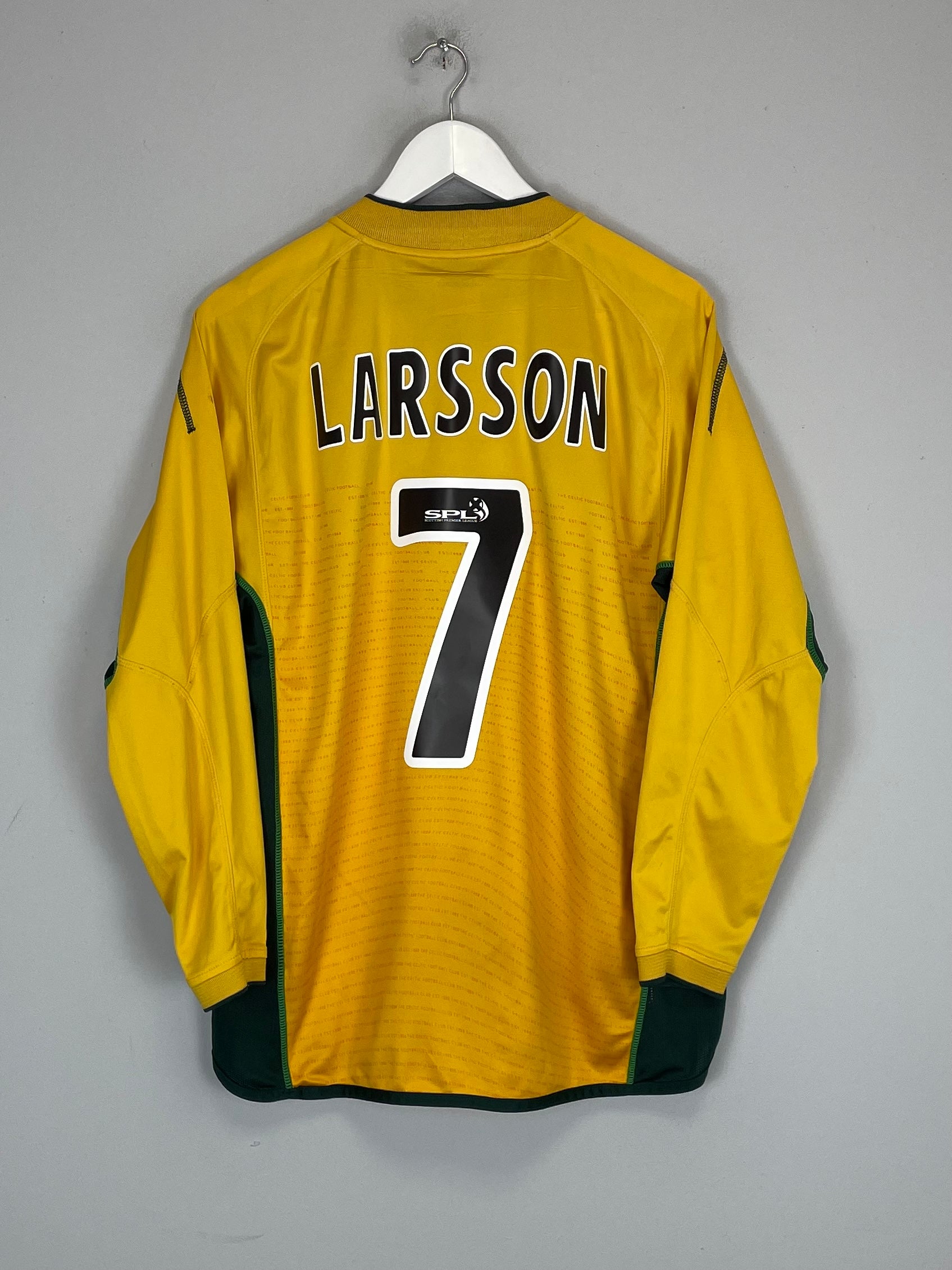 2002/03 CELTIC LARSSON #7 L/S AWAY SHIRT (L) UMBRO