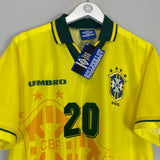 1994/96 BRAZIL RONALDO #20 *BNWT* HOME SHIRT (M) UMBRO