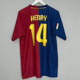 2008/09 BARCELONA HENRY #14 HOME SHIRT (L) NIKE