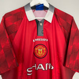 1996/98 MANCHESTER UNITED BECKHAM #10 HOME SHIRT (XXL) UMBRO