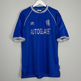 1999/01 CHELSEA ZOLA #25 HOME SHIRT (XL) UMBRO