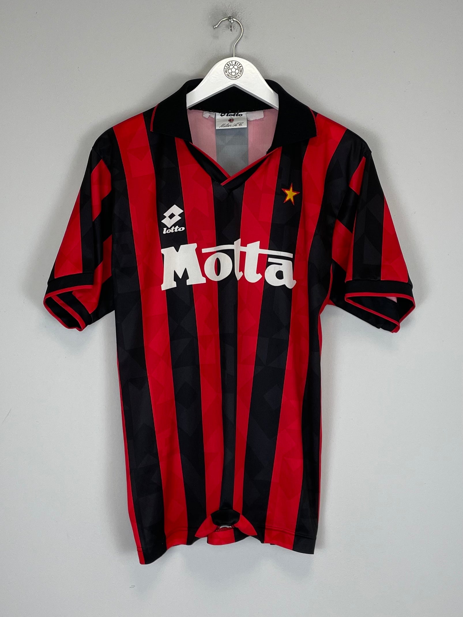 1993/94 AC MILAN HOME SHIRT (M) LOTTO