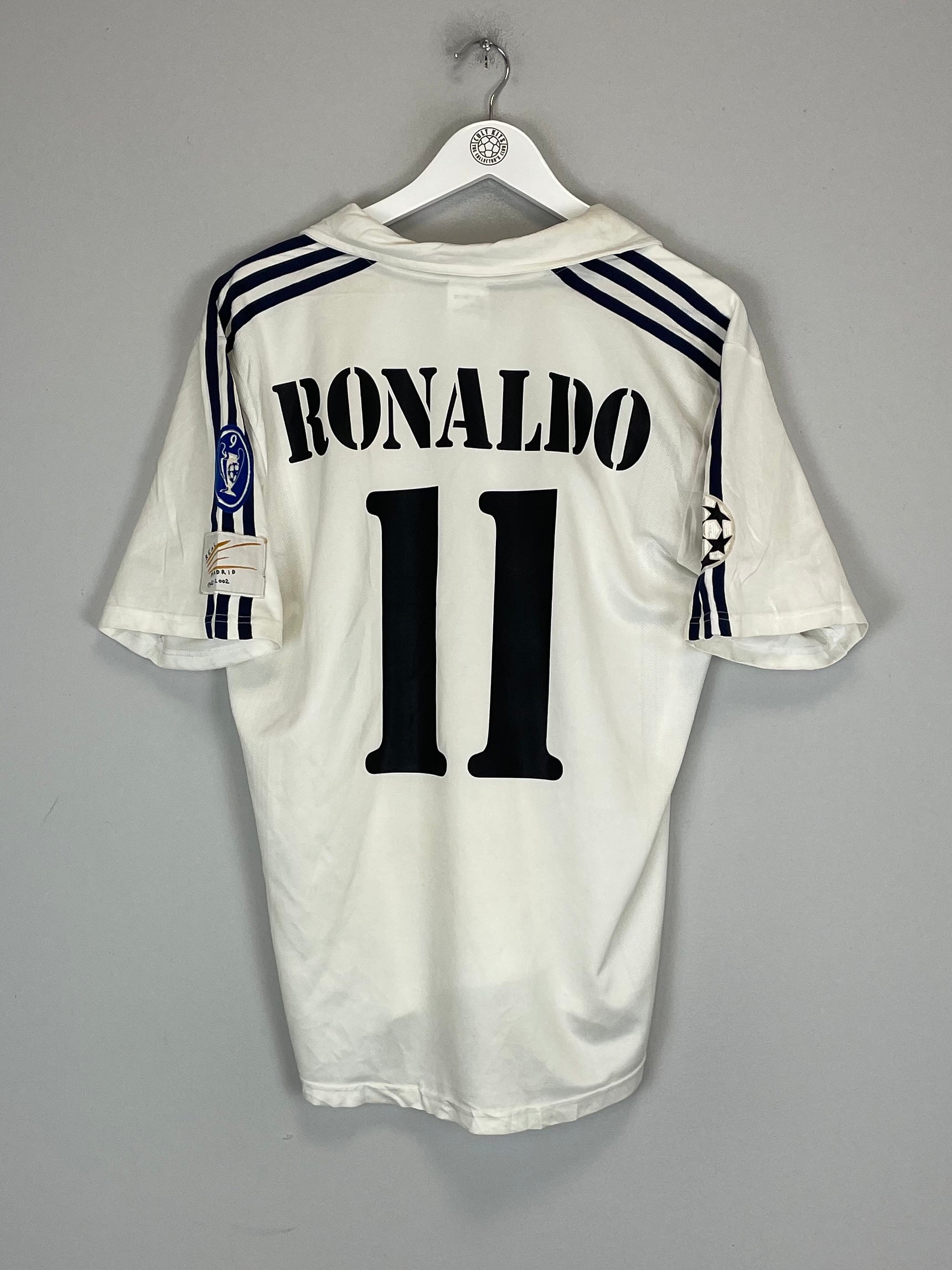 2002/03 REAL MADRID RONALDO #11 C/L HOME SHIRT (M) ADIDAS