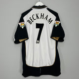 2001/02 MANCHESTER UNITED BECKHAM #7 AWAY/THIRD SHIRT (XL) UMBRO