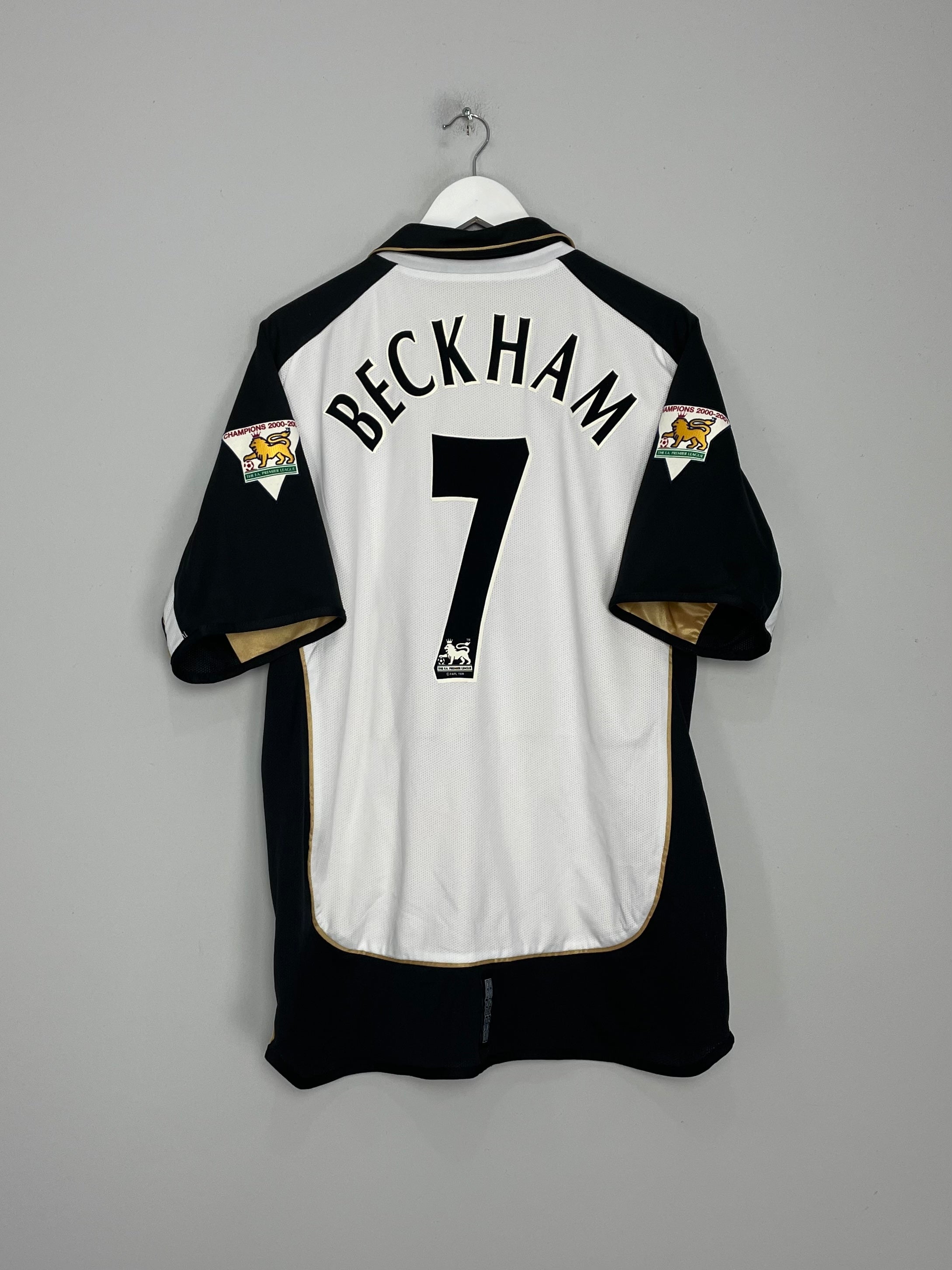 2001/02 MANCHESTER UNITED BECKHAM #7 AWAY/THIRD SHIRT (XL) UMBRO