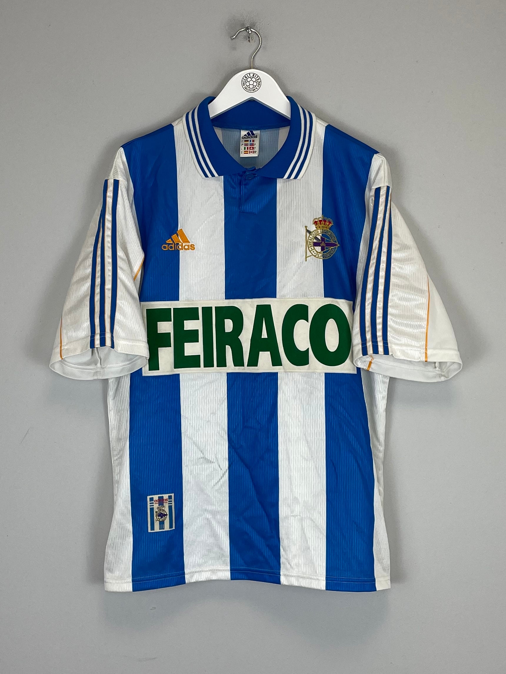 1998/00 DEPORTIVO LA CORUNA HOME SHIRT (L) ADIDAS