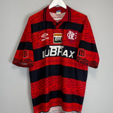 1995/96 FLAMENGO *CENTENARY* HOME SHIRT (L) UMBRO