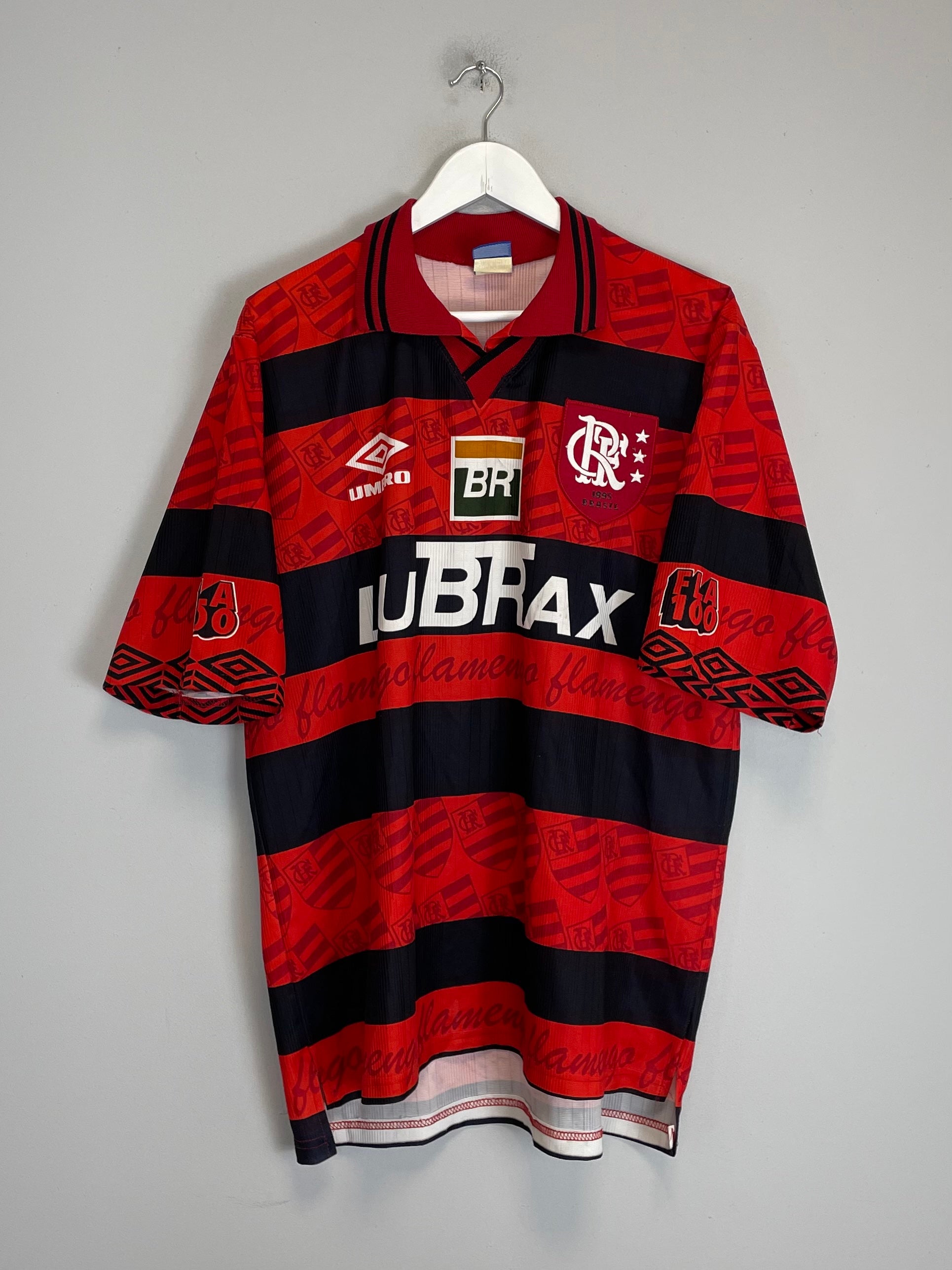 1995/96 FLAMENGO *CENTENARY* HOME SHIRT (L) UMBRO