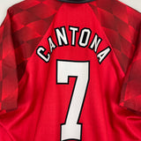 1996/98 MANCHESTER UNITED CANTONA #7 HOME SHIRT (XL) UMBRO