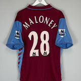 2006/07 ASTON VILLA MALONEY #28 HOME SHIRT (M) HUMMEL