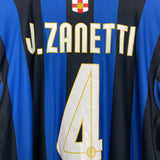 2007/08 INTER MILAN J.ZANETTI #4 L/S *CENTENARY* HOME SHIRT (L) NIKE