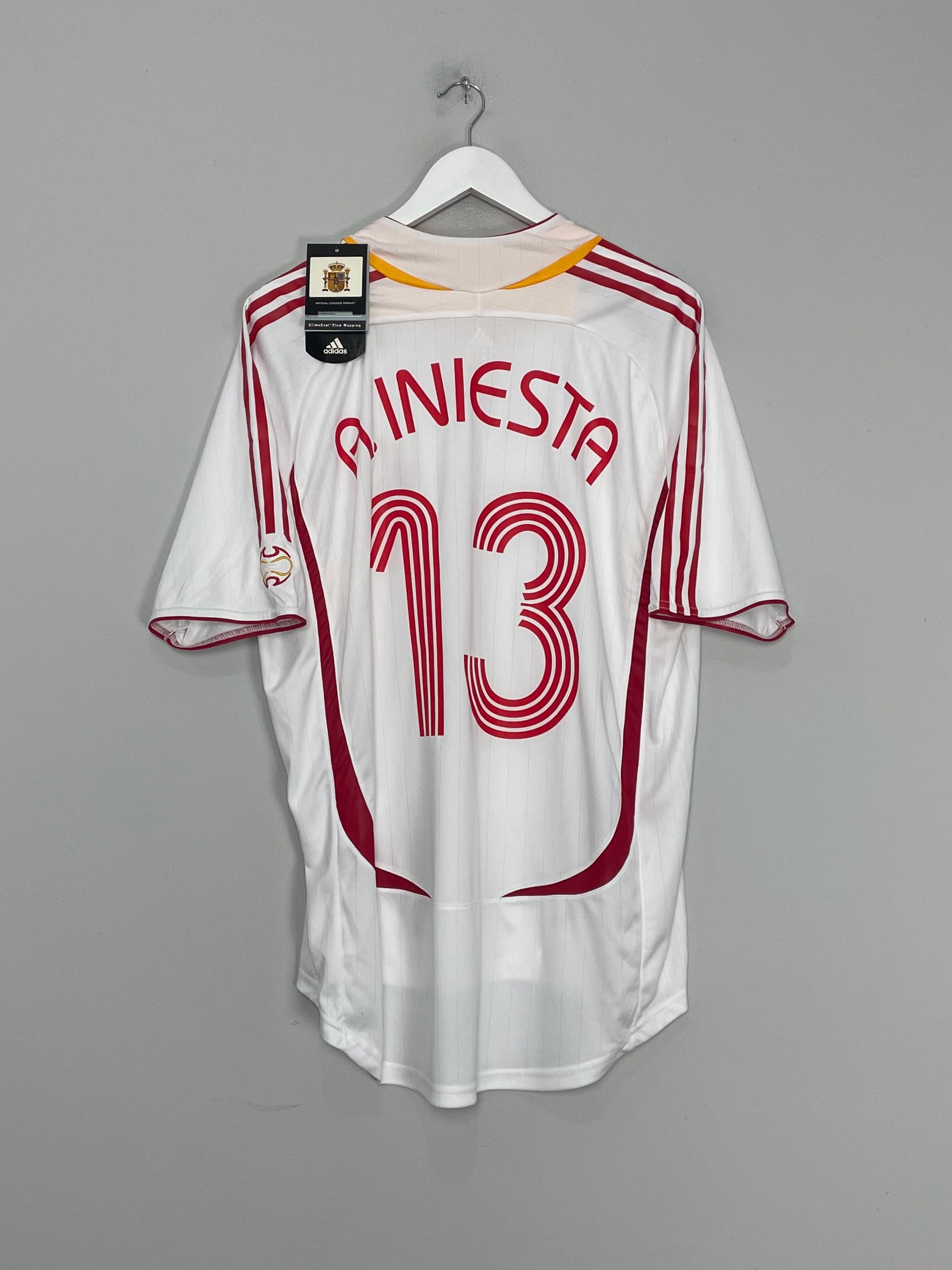 2006/08 SPAIN A.INIESTA #13 *BNWT* AWAY SHIRT (XL) ADIDAS