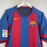 2004/05 BARCELONA RONALDINHO #10 HOME SHIRT (L) NIKE