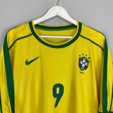 1998/00 BRAZIL RONALDO #9 HOME SHIRT (XL) NIKE