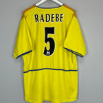 2002/03 LEEDS UNITED RADEBE #5 AWAY SHIRT (XL) NIKE