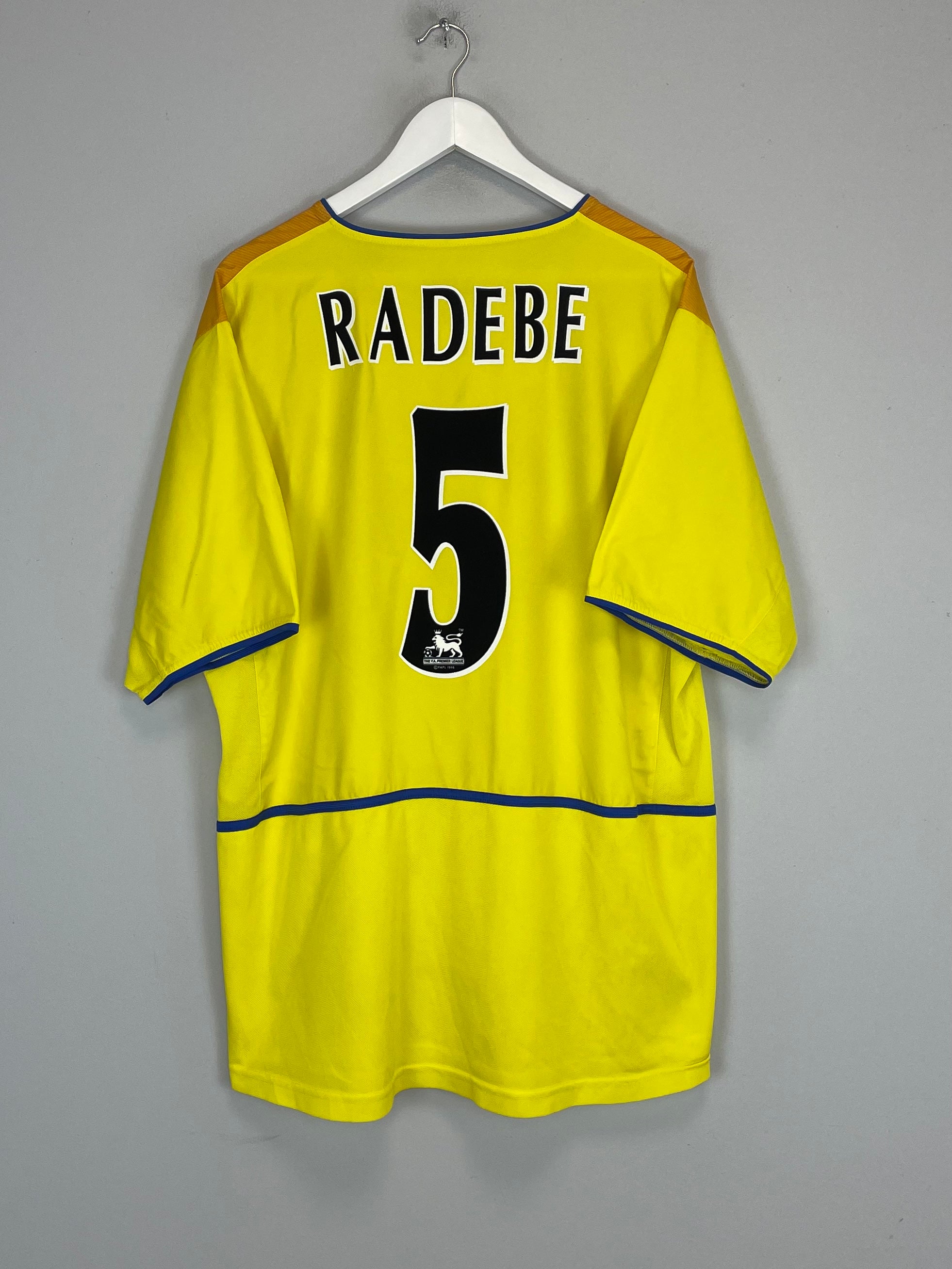 2002/03 LEEDS UNITED RADEBE #5 AWAY SHIRT (XL) NIKE