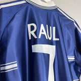 1998/99 REAL MADRID RAUL #7 AWAY SHIRT (M) ADIDAS