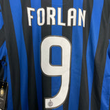 2011/12 INTER MILAN FORLAN #9 *BNWT* HOME SHIRT (M) NIKE