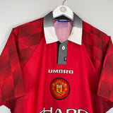 1996/98 MANCHESTER UNITED CANTONA #7 HOME SHIRT (XL) UMBRO