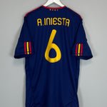 2010/11 SPAIN A.INIESTA #6 AWAY SHIRT (XXL) ADIDAS