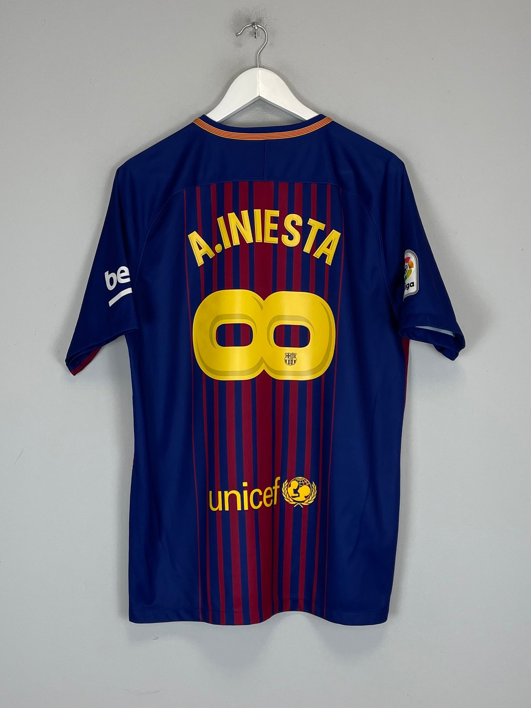 2017/18 BARCELONA A.INIESTA #8 HOME SHIRT (L) NIKE