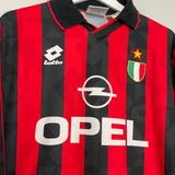 1994/95 AC MILAN L/S HOME SHIRT (M) LOTTO