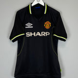 1998/99 MANCHESTER UNITED BECKHAM #7 AWAY SHIRT (M) UMBRO