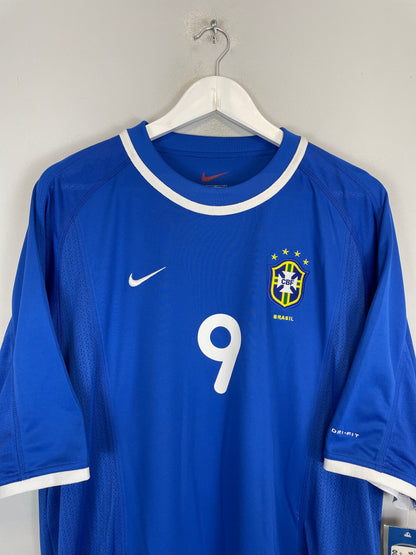 2000/02 BRAZIL RONALDO #9 *BNWT* AWAY SHIRT (L) NIKE