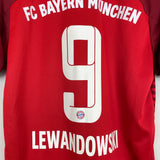 2021/22 BAYERN MUNICH LEWANDOWSKI #9 HOME SHIRT (M) ADIDAS