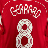 2006/08 LIVERPOOL GERRARD #8 HOME SHIRT (M) ADIDAS