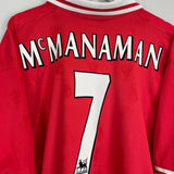 1996/98 LIVERPOOL MCMANAMAN #7 HOME SHIRT (L) REEBOK