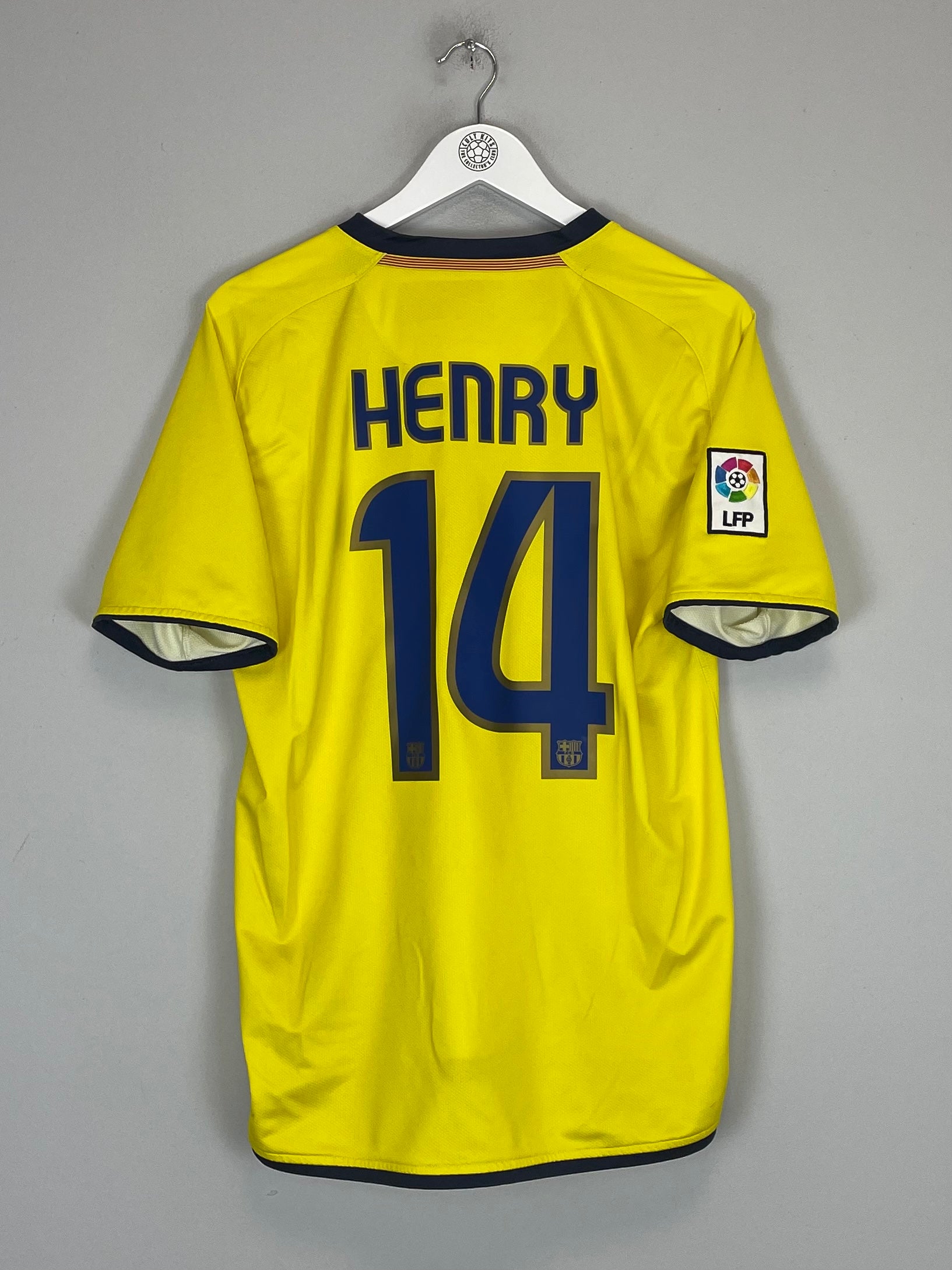 2008/09 BARCELONA HENRY #14 AWAY SHIRT (M) NIKE