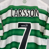 2003/04 CELTIC LARSSON #7 HOME SHIRT (L) UMBRO