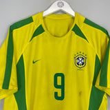 2002/04 BRAZIL RONALDO #9 HOME SHIRT (M) NIKE