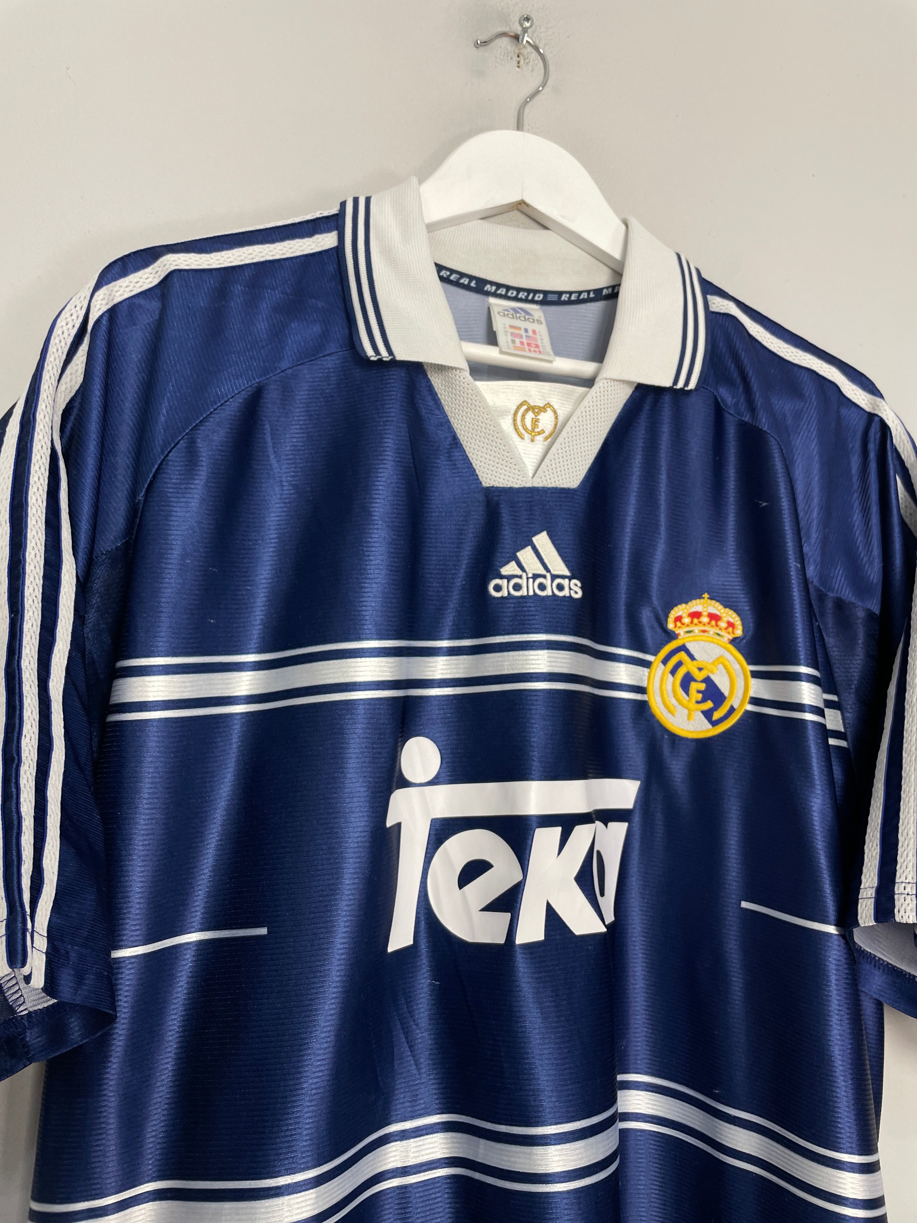 1998/99 REAL MADRID REDONDO #6 AWAY SHIRT (XL) ADIDAS