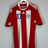 2010 PARAGUAY S.CABANAS #10 HOME SHIRT (XL) ADIDAS