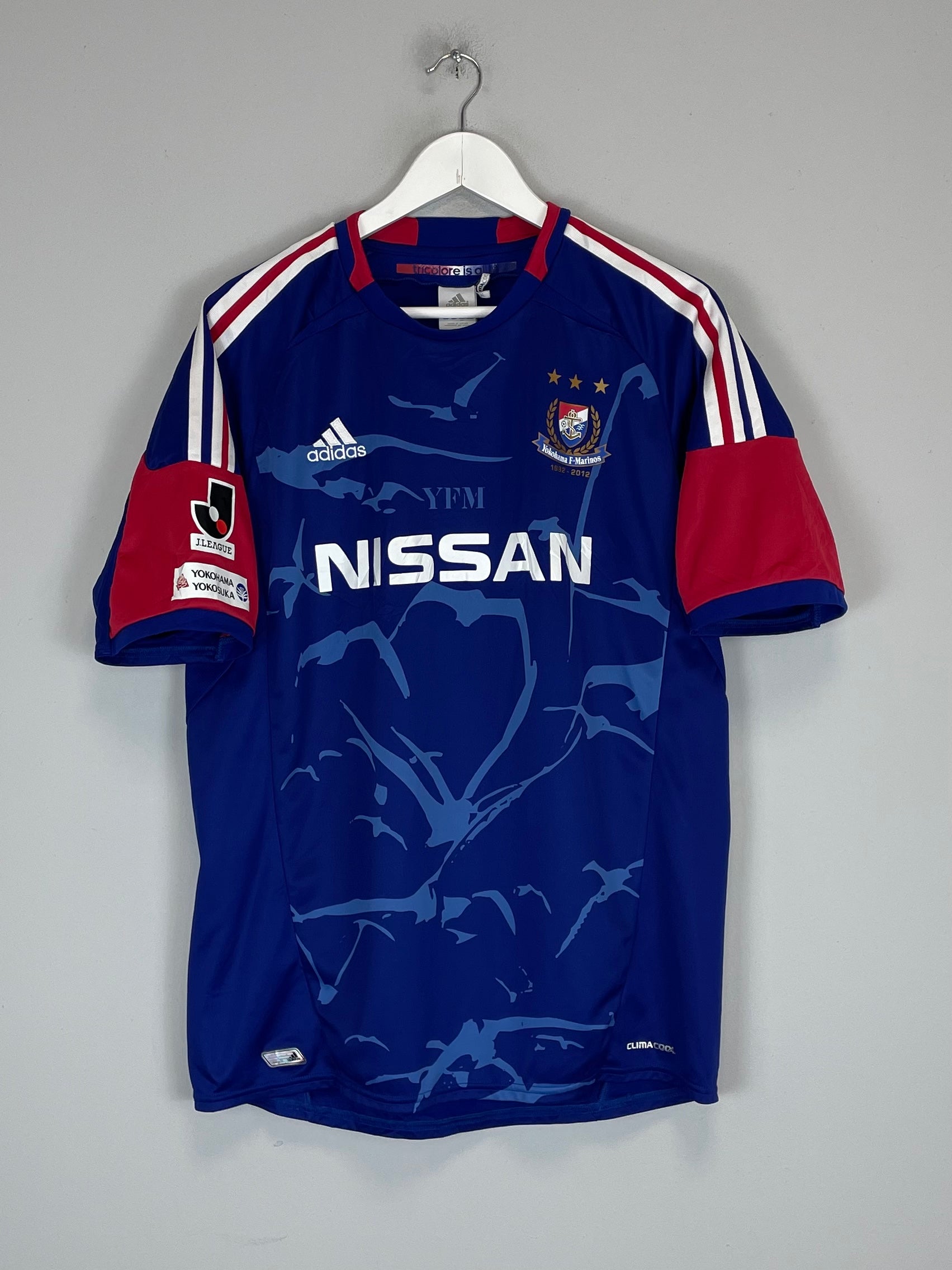 2012 YOKOHAMA MARINOS HOME SHIRT (L) ADIDAS