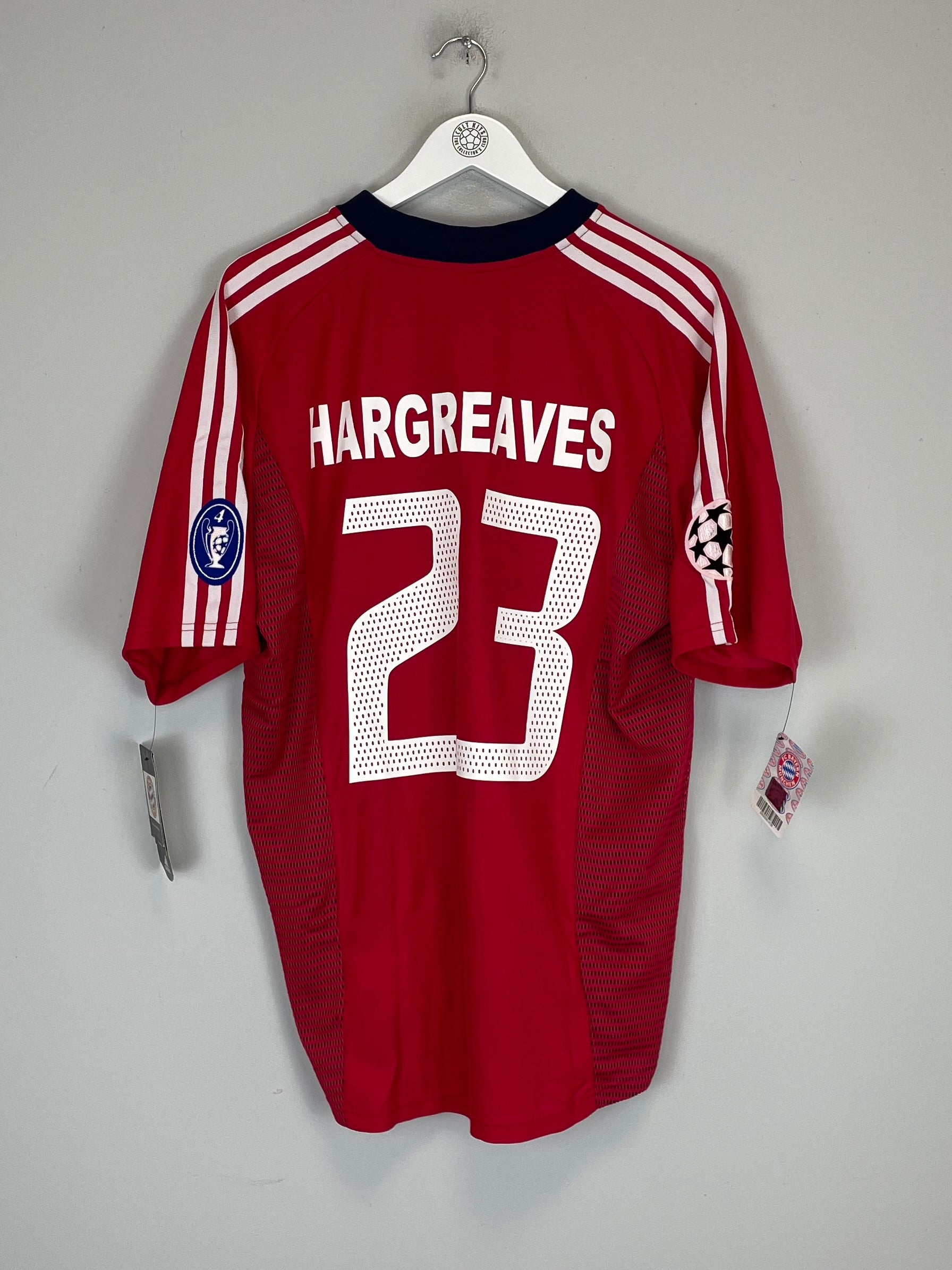 2002/03 BAYERN MUNICH HARGREAVES #23 C/L *BNWT* HOME SHIRT (L) ADIDAS