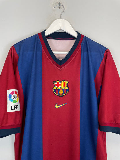 1998/00 BARCELONA GUARDIOLA #4 HOME SHIRT (L) NIKE