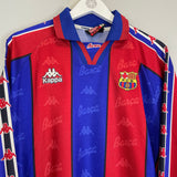 1995/97 BARCELONA RONALDO #9 L/S HOME SHIRT (XL) KAPPA