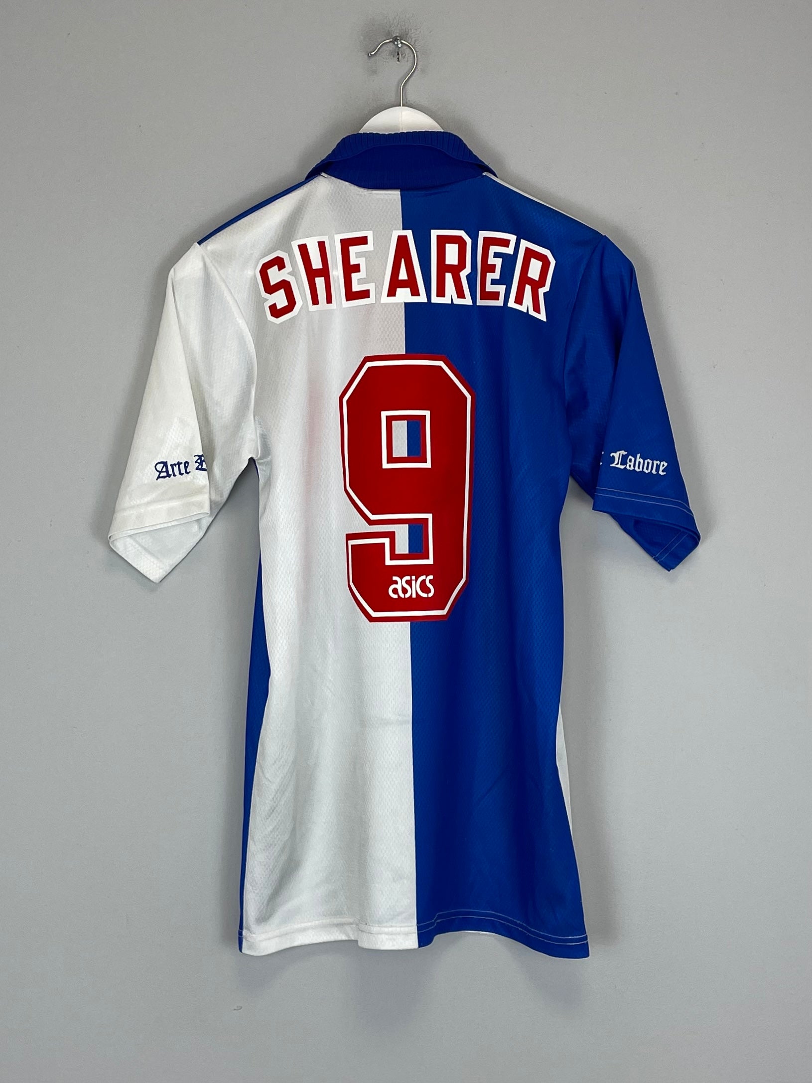 1994/96 BLACKBURN ROVERS SHEARER #9 HOME SHIRT (S) ASICS