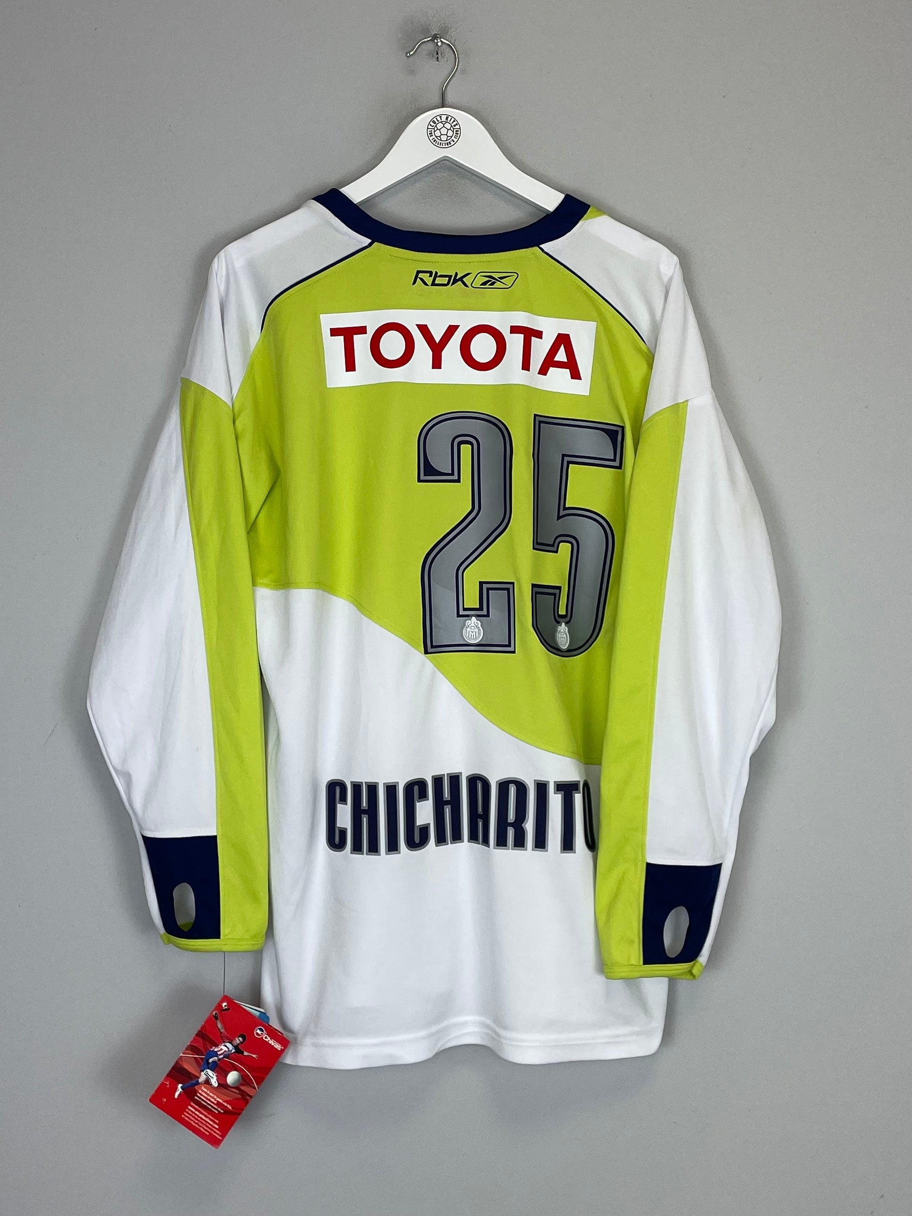 2007/08 CHIVAS GUADALAJARA CHICHARITO #25 *BNWT* L/S AWAY SHIRT (XL) REEBOK