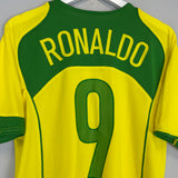 2004/06 BRAZIL RONALDO #9 HOME SHIRT (M) NIKE