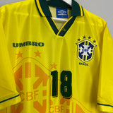 1994/96 BRAZIL RONALDINHO #18 *BNWOT* HOME SHIRT (XXL) UMBRO