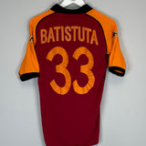 2002/03 ROMA BATISTUTA #33 HOME SHIRT (M) KAPPA