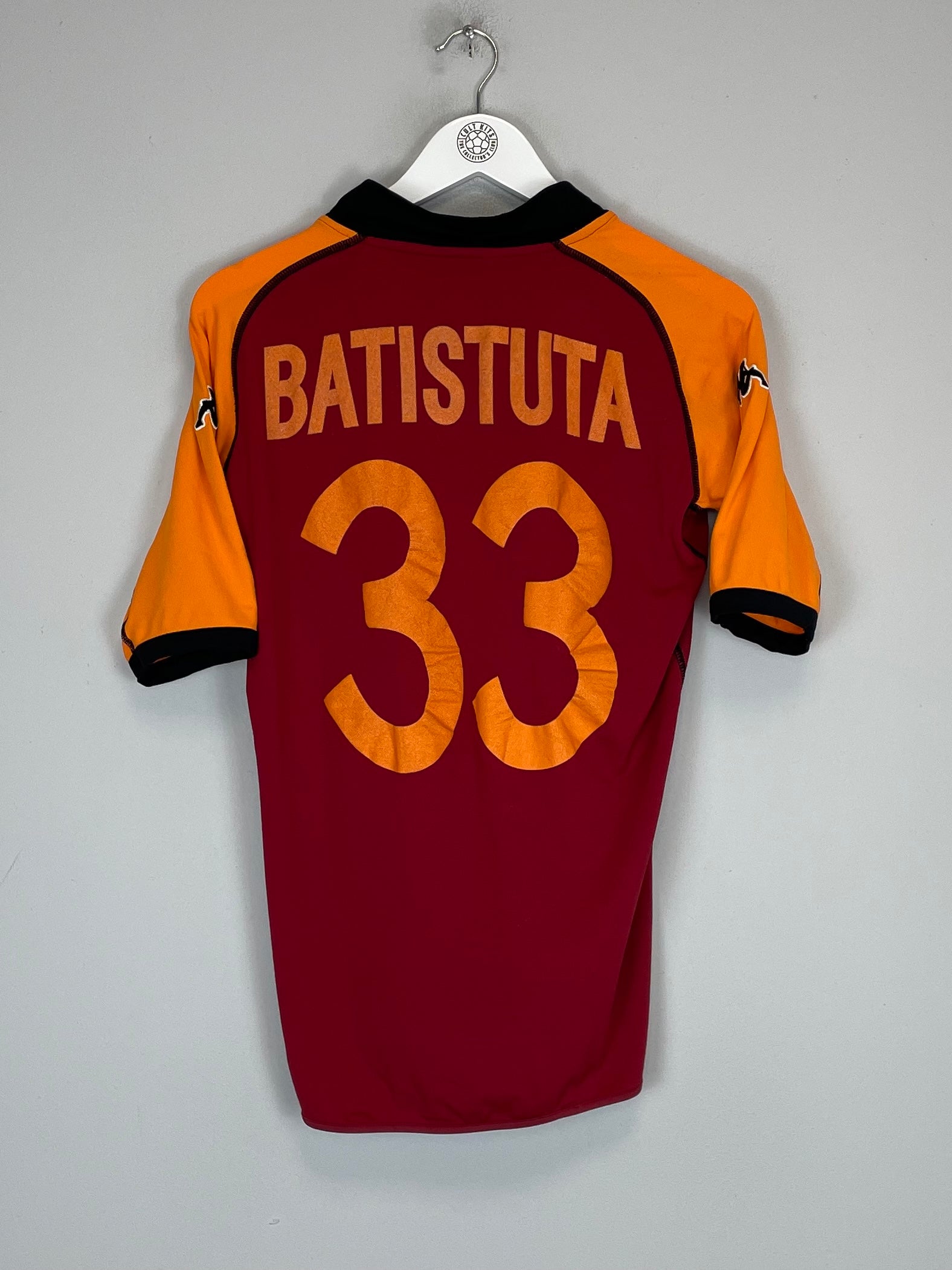 2002/03 ROMA BATISTUTA #33 HOME SHIRT (M) KAPPA